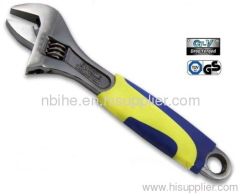 CRV6" 8" Double color soft handle Adjustable Wrench
