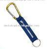 Silk Screen Print Polyester Carabiner Lanyards, Custom Short Lanyard Keychain