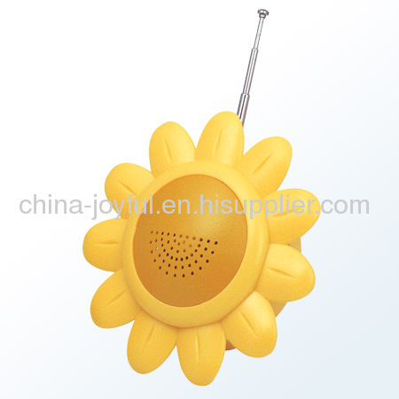 Sunflower Shape Radio Can Print Logo On
