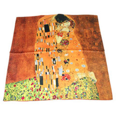 Fashion Women's Van Gogh's Oil Painting Square Scarf Silk