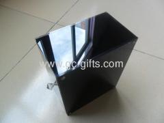 Custom acrylic makeup drawer boxes with diamond-shaped handle