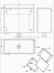 Custom acrylic makeup drawer boxes with diamond-shaped handle