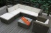 Outdoor wicker furniture round rattan sectional sofa