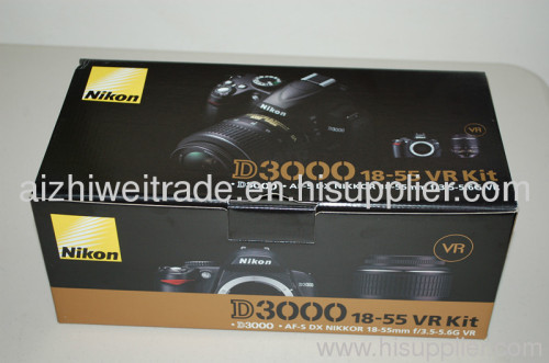Wholesale original brand new Nikon D3000 10.2MP Digital SLR Camera Low Price Free Shipping