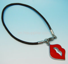 supplying high quality leather bracelets with metal charms