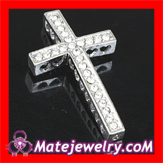 Rhinestone Side Cross Beads