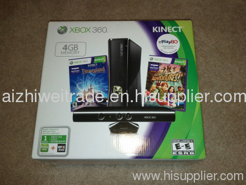 Wholesale original brand new Xbox 360 Slim 4GB Kinect Holiday Bundle Low Price Free Shipping