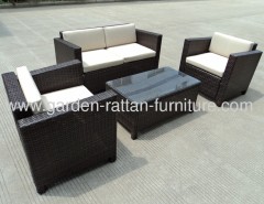 Outdoor wicker patio garden furniture sofa chair small knock down sets