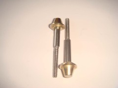 stainless steel sus303 worm shaft assembled with easy cutting steel 12L14 pintle for idle air control valve of vehicle