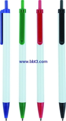 Slim promotional ballpoint pen with white body