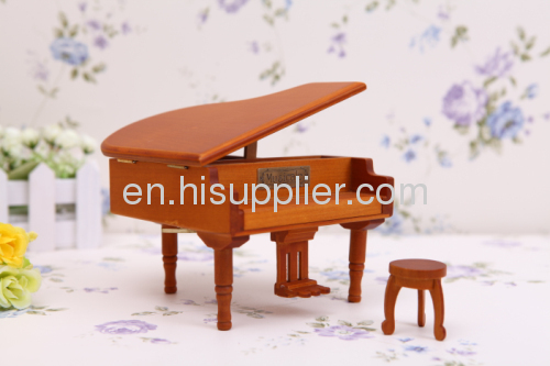 Logs grand piano music box jewelry box simulation music box