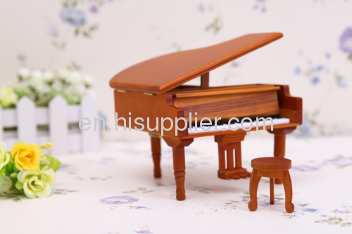 Logs grand piano music box jewelry box simulation music box