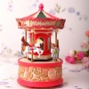 Plastic exquisite small Carousel music box carousel music box