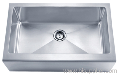 Stainless steel single bowl apront front farmhouse sink