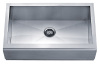 Stainless steel single bowl zero radius apront front farmhouse sink