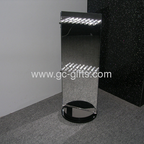 Rotary black countertop showcase for jewelry