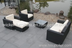 Comfortable outdoor wicker furniture sofa set