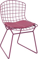 Modern Upholstered Baby Chair removable cushion chromed frame ergonomic children Bertoia side chairs