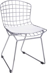 Fashion red Upholstered Kid's Chair ergonomic steel frame cushion side chairs seating