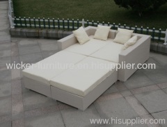 Outdoor leisure wicker lounges