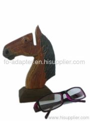 beautiful wooden carved eyeglasses holder