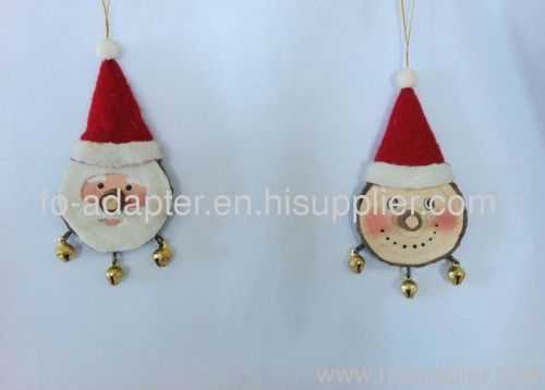 cute wood carving christmas tree hanging ornament