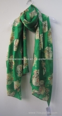 Polyester printed woven scarf for spring /summer/autumn