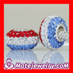 Wholesale Flower Pattern Swarovski Crystal european Style Beads Cheap