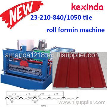 New type 23-210-840 automatic colored steel roof panel roll forming machine