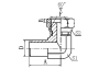 2WB9 BUTT-WELD TUBE / BSP FEMALE 60° CONE HYDRAULIC ADAPTER FITTING ELBOW PIPE FITTING