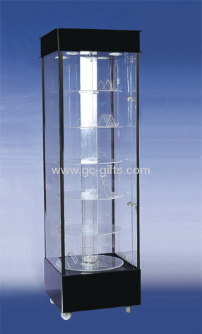 Floor square acrylic display cabinets with trundles