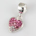 european Heart Shaped Message Charm