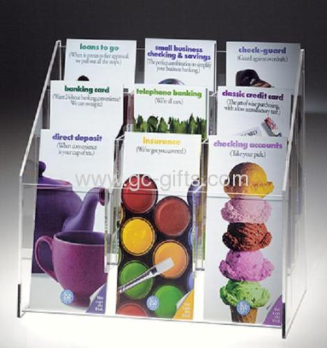 9-compartment countertop brochure holders