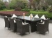 Outdoor wicker dining table with chairs