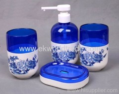 blue and white porcelain design bathroom set