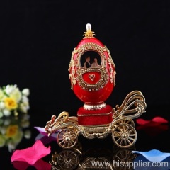 European royal egg carving the Music Box marriage carriage egg carving jewelry box