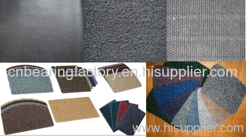 Vinyl/Crumb rubber/gel/latex/PPR backing needle punch carpet Door mat