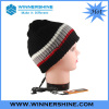 Rib knitted beanie headphone in clear and stereo sound