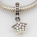 Pave star Dangle Bead