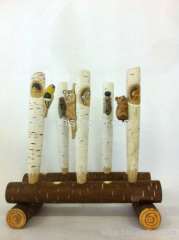 wooden craft animal ball pen