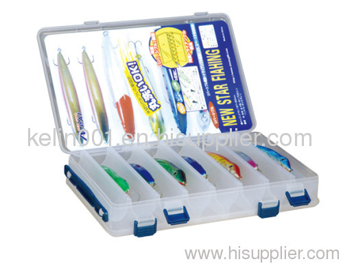 Clear plastic storage box for terminal tackle