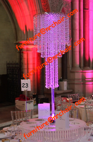 shanghai wedding banquet acrylic LED lighted table decorative chandeliers centerpiece