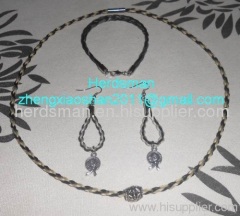 Horse hair jewelry ,bracelets , earring and necklace