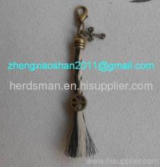 horse tail hair keychain