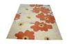 Acrylic Hand-tufted Modern Flower Floor Carpet Rugs, Orange / Blue / Pink / Red Floral Area Rug