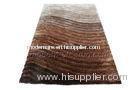 Brown / Beige Polyester Shag Pile Rug, Contemporary Shaggy Rug, Modern Area Carpet