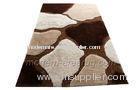 Coffee Polyester Shag Rugs, Contemporary Shaggy Area Rug For House Decoration