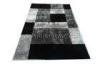 Black / Coffee / Purple Polyester Plaid Patterned Shaggy Rugs, Hand-tufted Area Rug Carpet