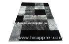 Black / Coffee / Purple Polyester Plaid Patterned Shaggy Rugs, Hand-tufted Area Rug Carpet
