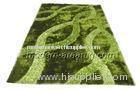 Modern Green / Brown / Black Polyester Patterned Shaggy Rugs, Living Room Area Rug